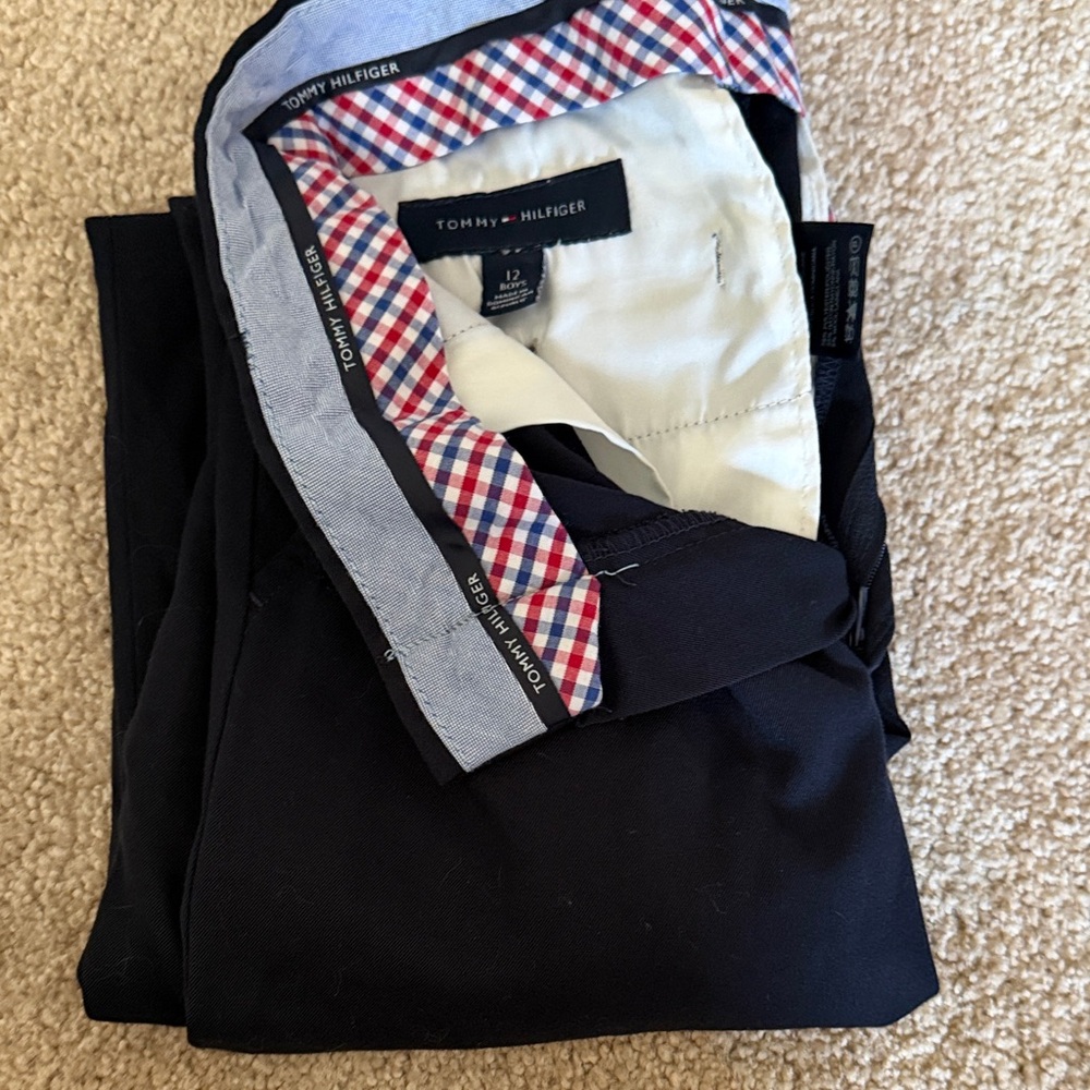 Tommy Hilfiger Boys Navy Dress Pants- great for uniforms